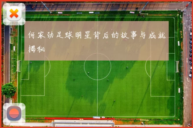 何家劲足球明星背后的故事与成就揭秘